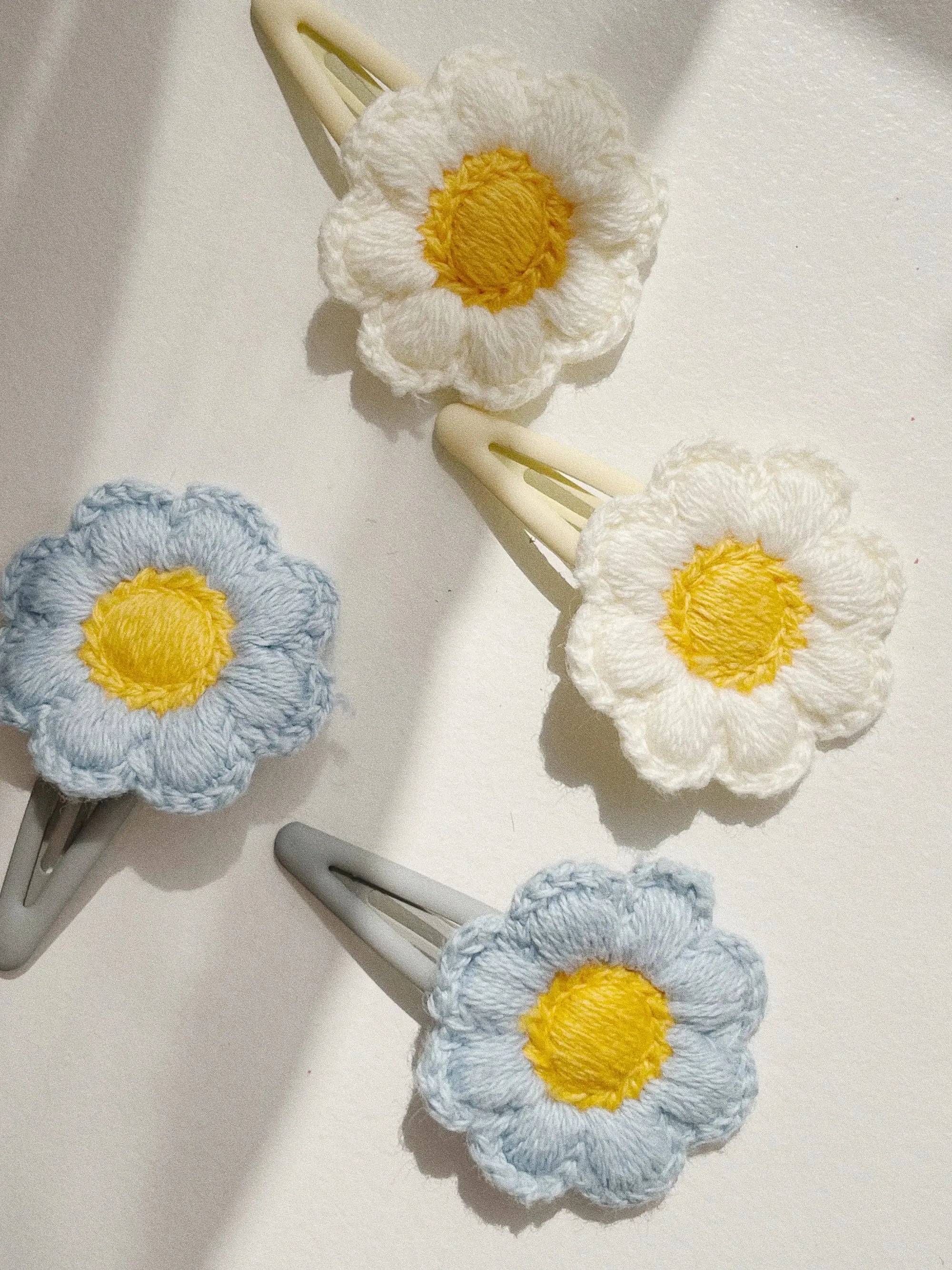 4 Pack Daisy Hair Clips Konges Sløjd