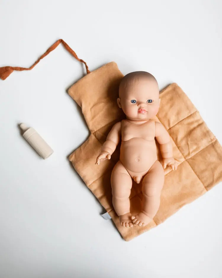 Élio Asian Boy Baby Doll with Blue Eyes  Minikane   