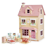 Foxtail Villa Town-Style Doll House - Pink Tender Leaf Toys