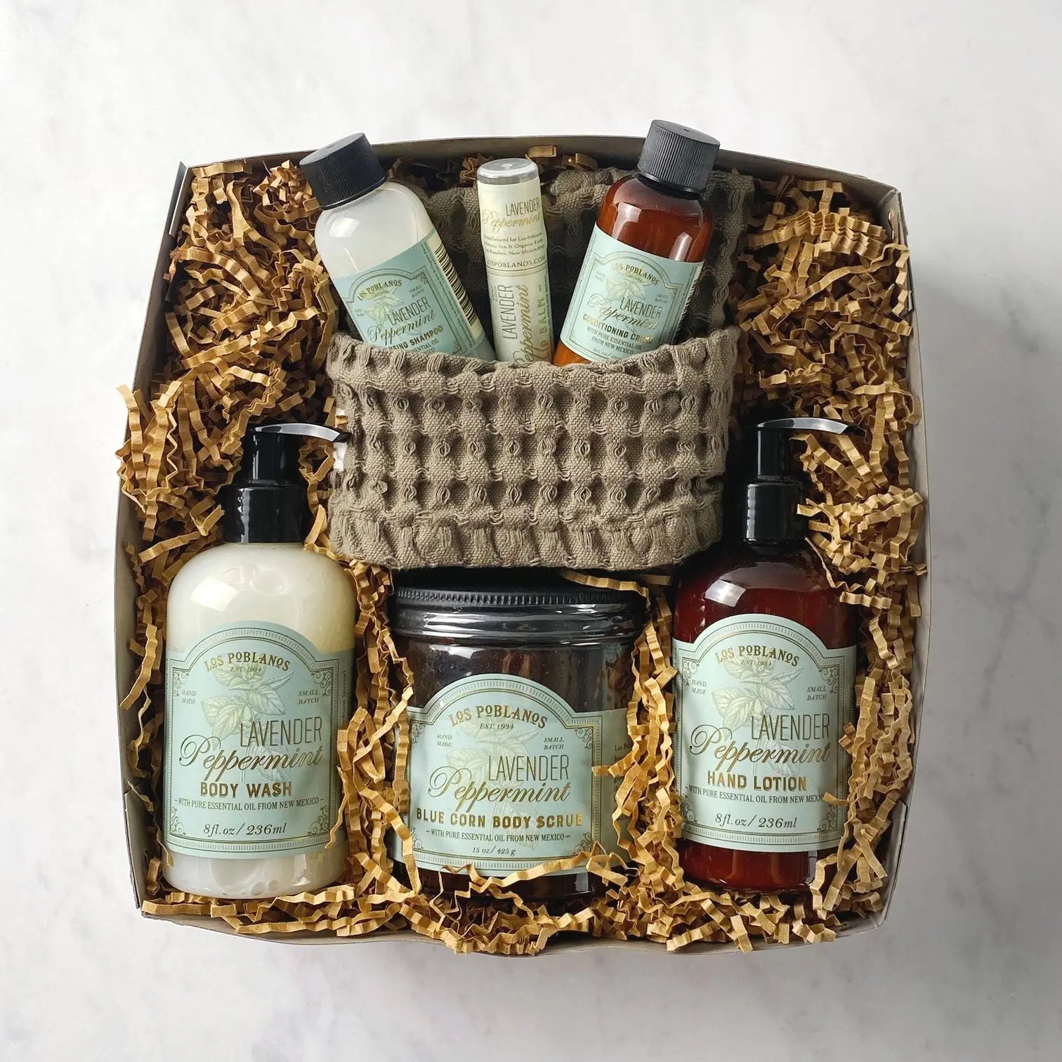 Lavender Peppermint Spa Essentials Set - Organic Luxury in Gift Box  Los Poblanos   