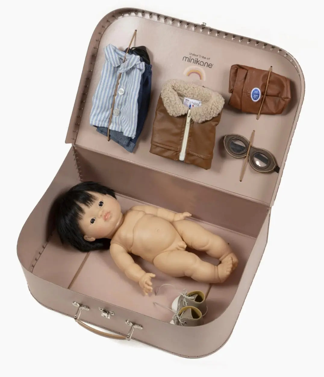 Julian European Boy Baby Doll with Suitcase  Minikane   