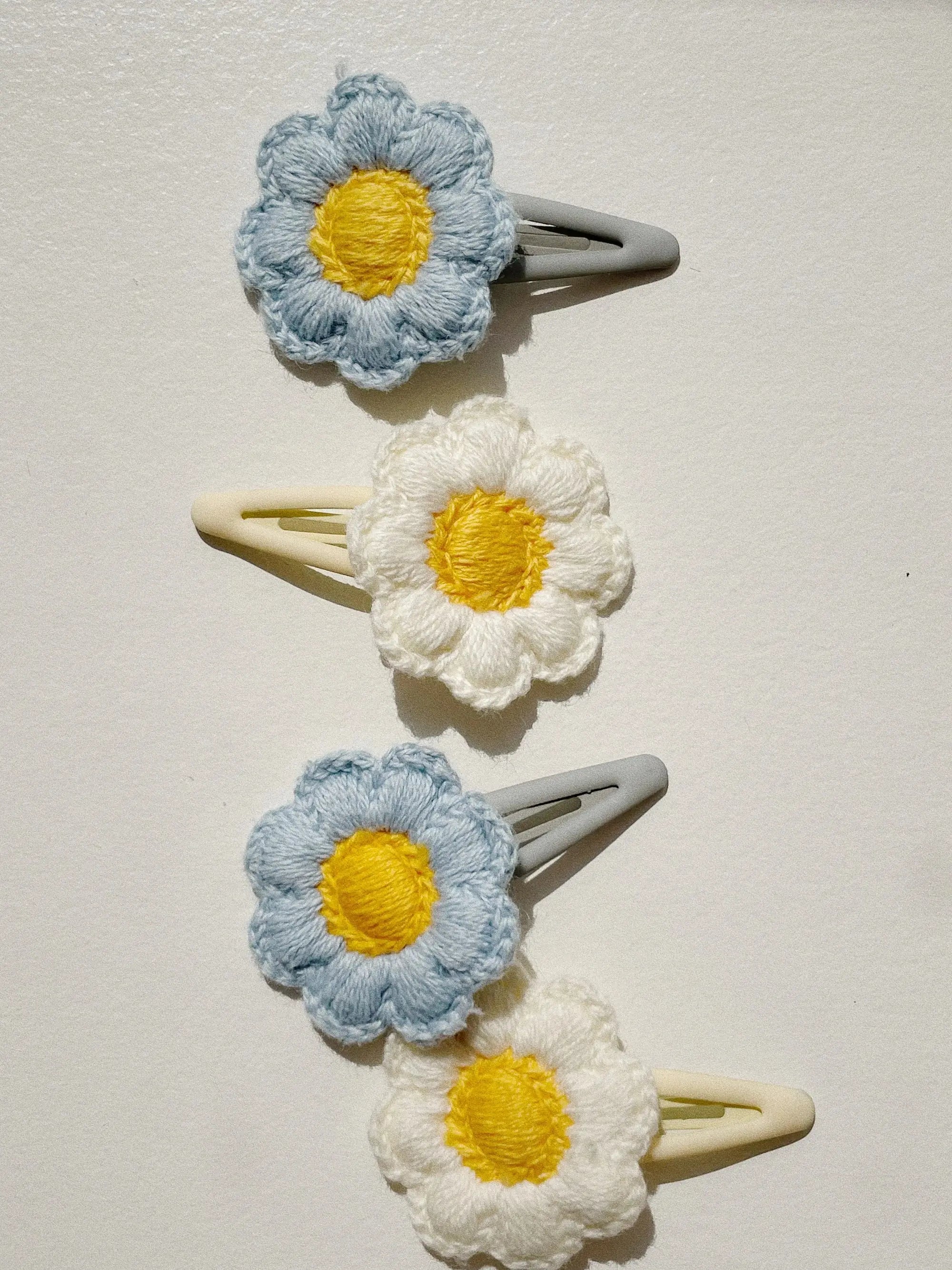 4 Pack Daisy Hair Clips Konges Sløjd