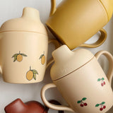 2 Pack Silicone Sippy Learning Cup - Lemon Konges Sløjd