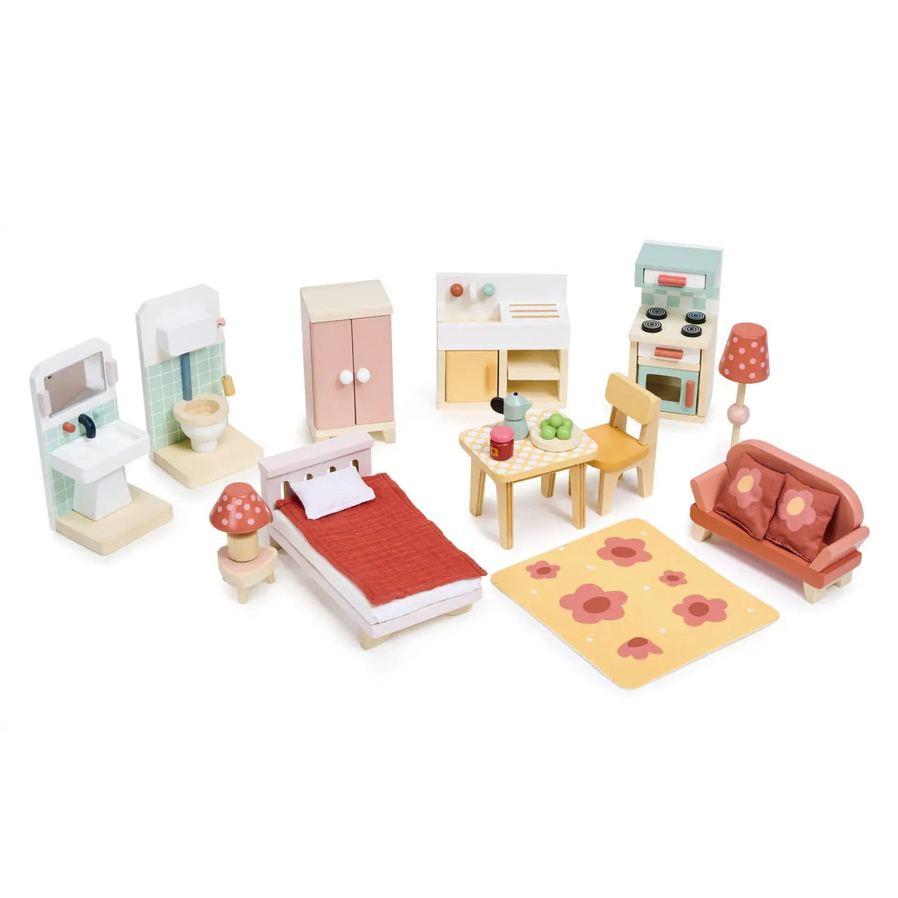 Foxtail Villa Town-Style Doll House - Pink Tender Leaf Toys