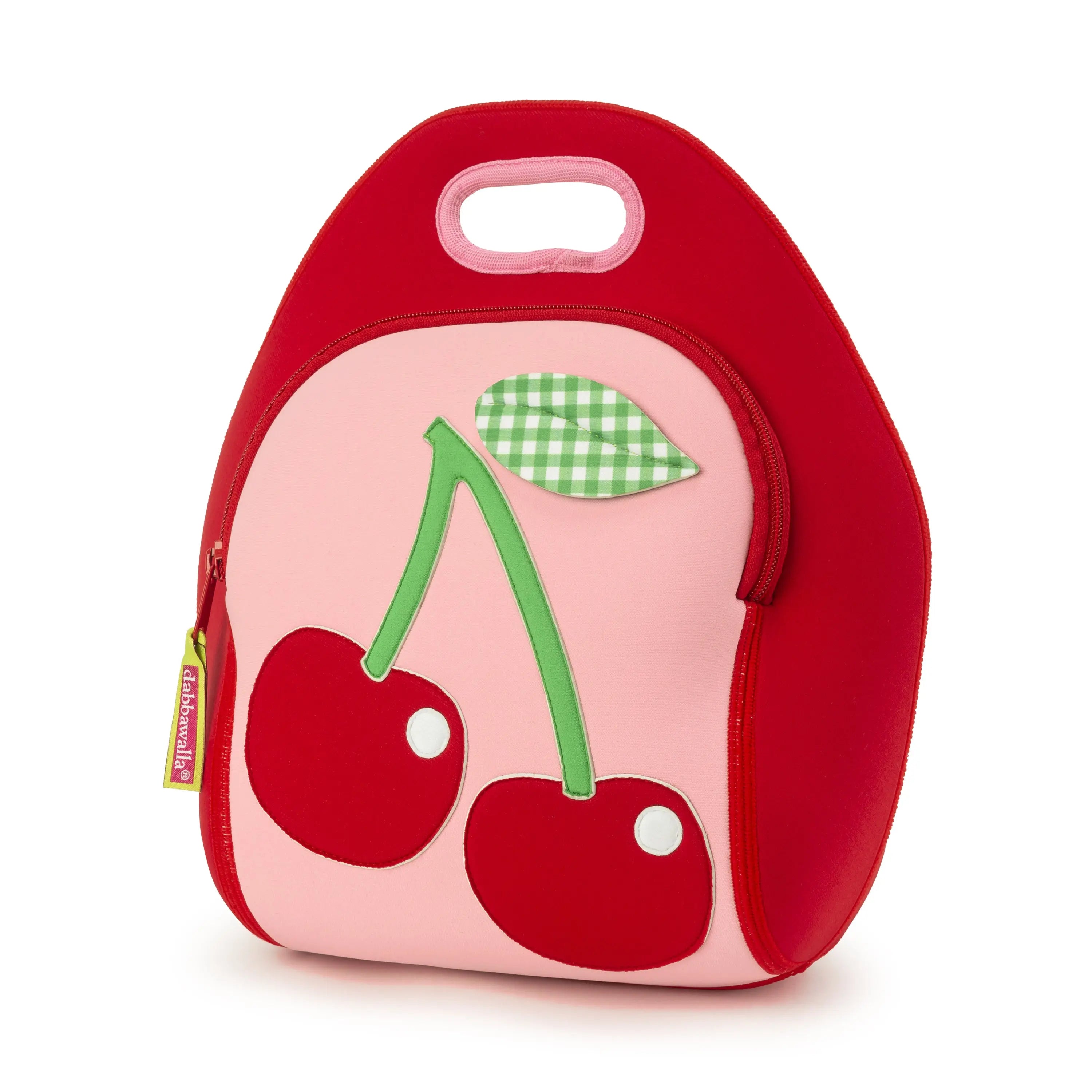 Cherry Lunch Bag - Red, Insulated Neoprene Lunch Tote, Cute Food Container Holder Lunch Bag Dabbawalla   