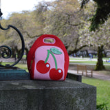Cherry Lunch Bag - Red, Insulated Neoprene Lunch Tote, Cute Food Container Holder Lunch Bag Dabbawalla   