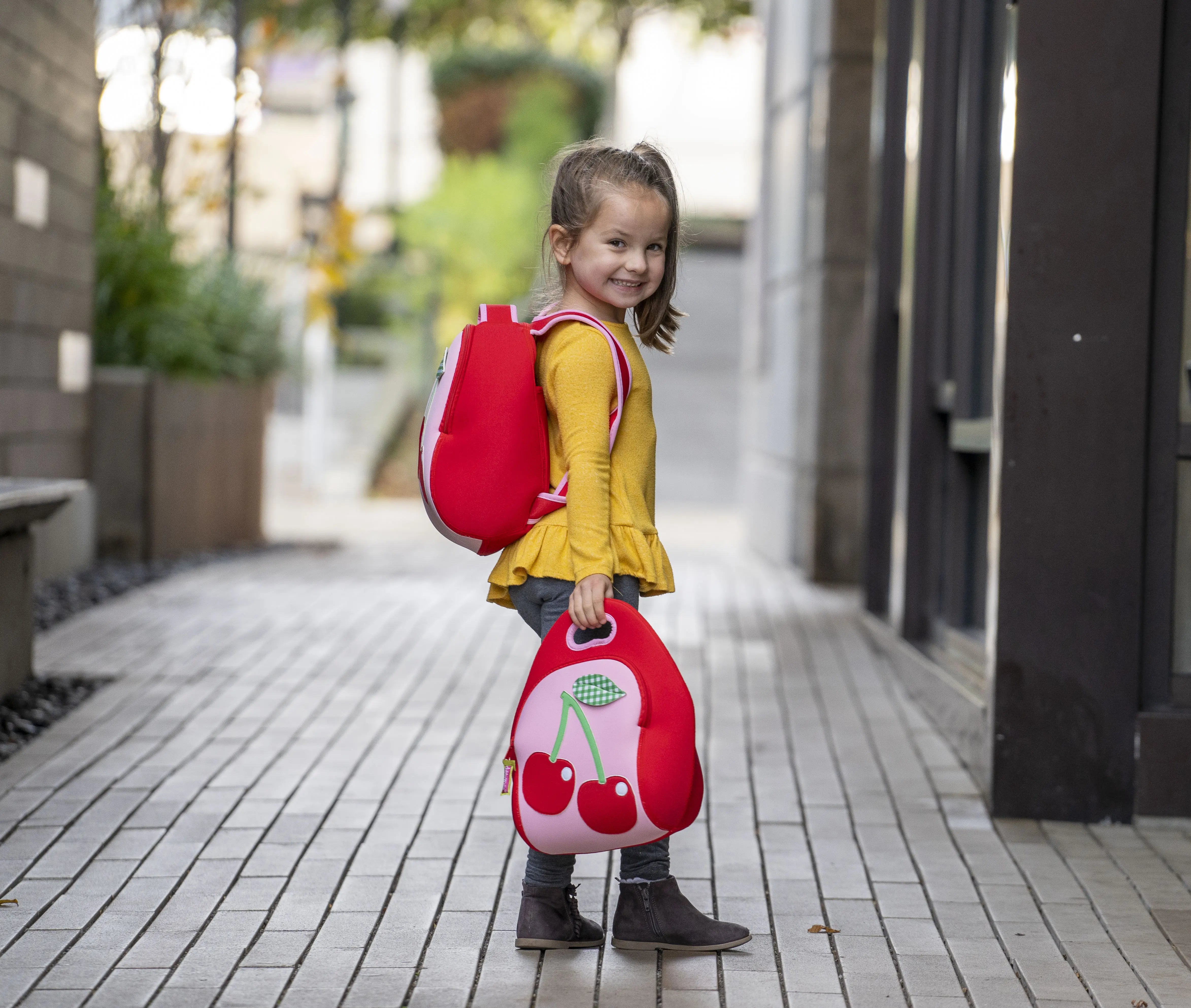 Cherry Lunch Bag - Red, Insulated Neoprene Lunch Tote, Cute Food Container Holder Lunch Bag Dabbawalla   