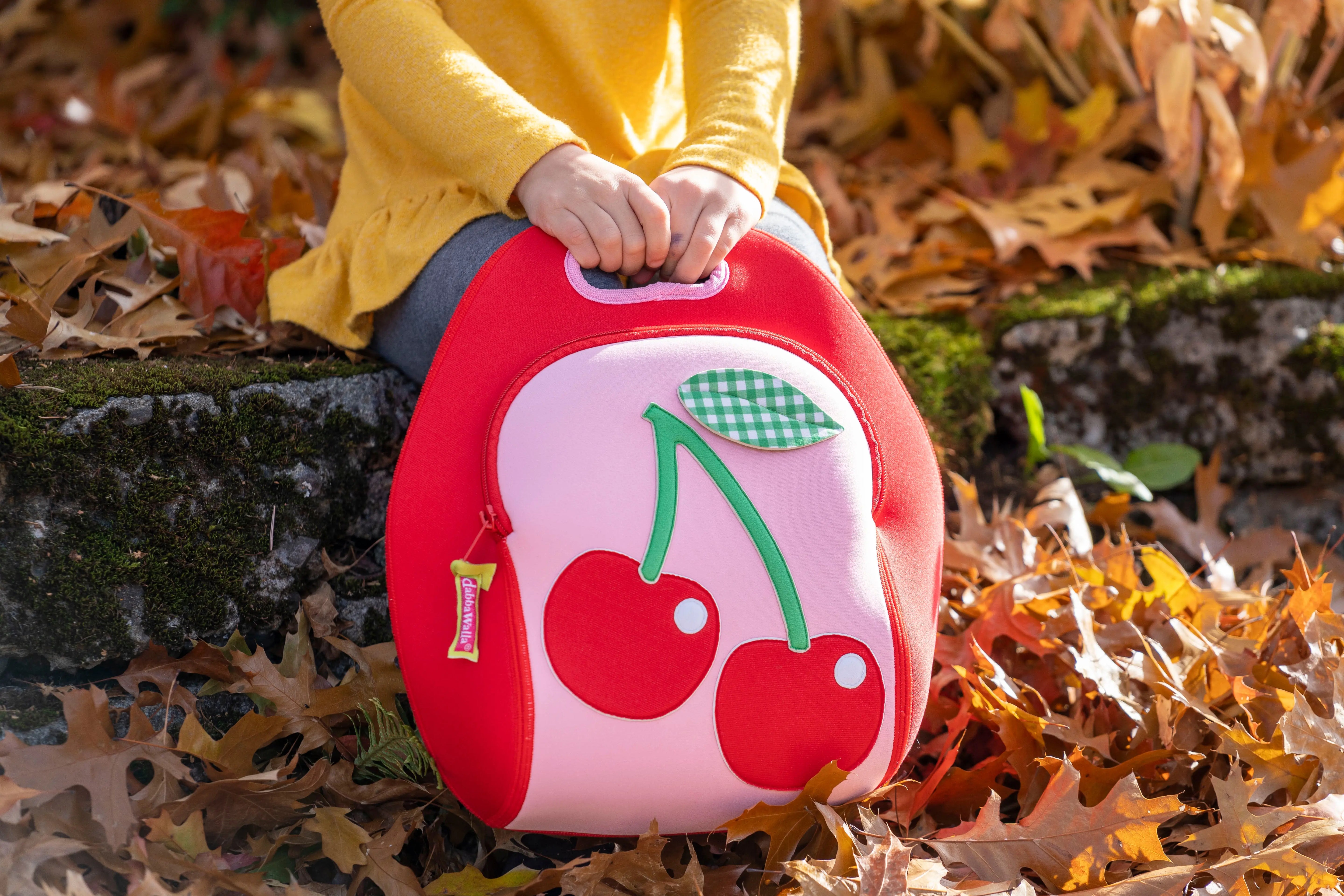 Cherry Lunch Bag - Red, Insulated Neoprene Lunch Tote, Cute Food Container Holder Lunch Bag Dabbawalla   