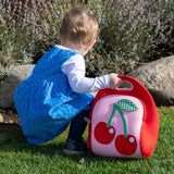 Cherry Lunch Bag - Red, Insulated Neoprene Lunch Tote, Cute Food Container Holder Lunch Bag Dabbawalla   