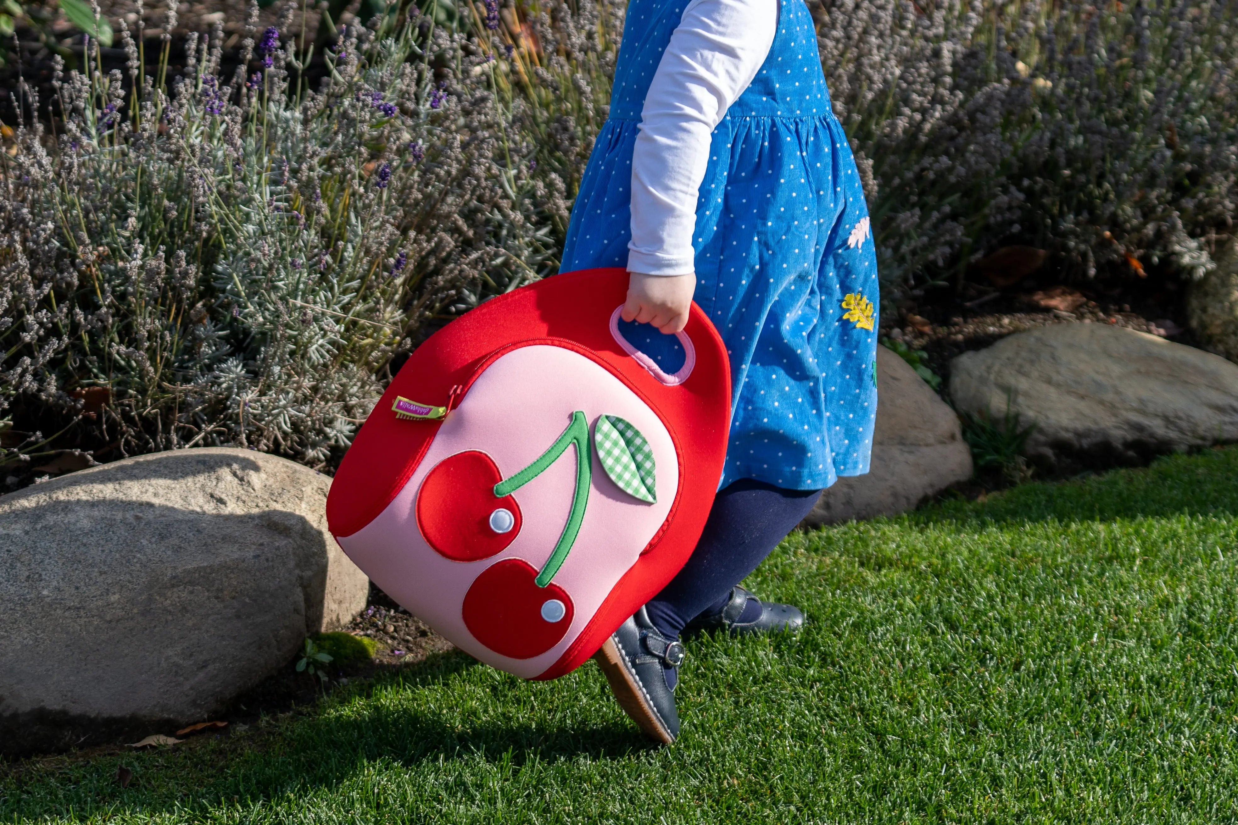 Cherry Lunch Bag - Red, Insulated Neoprene Lunch Tote, Cute Food Container Holder Lunch Bag Dabbawalla   
