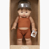 Julian European Boy Baby Doll with Brown Eyes  Minikane   