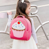 Cupcake Backpack, Pink, Size 3-6Y,Safety Harness, Kids Backpack Preschool Backpack Dabbawalla   