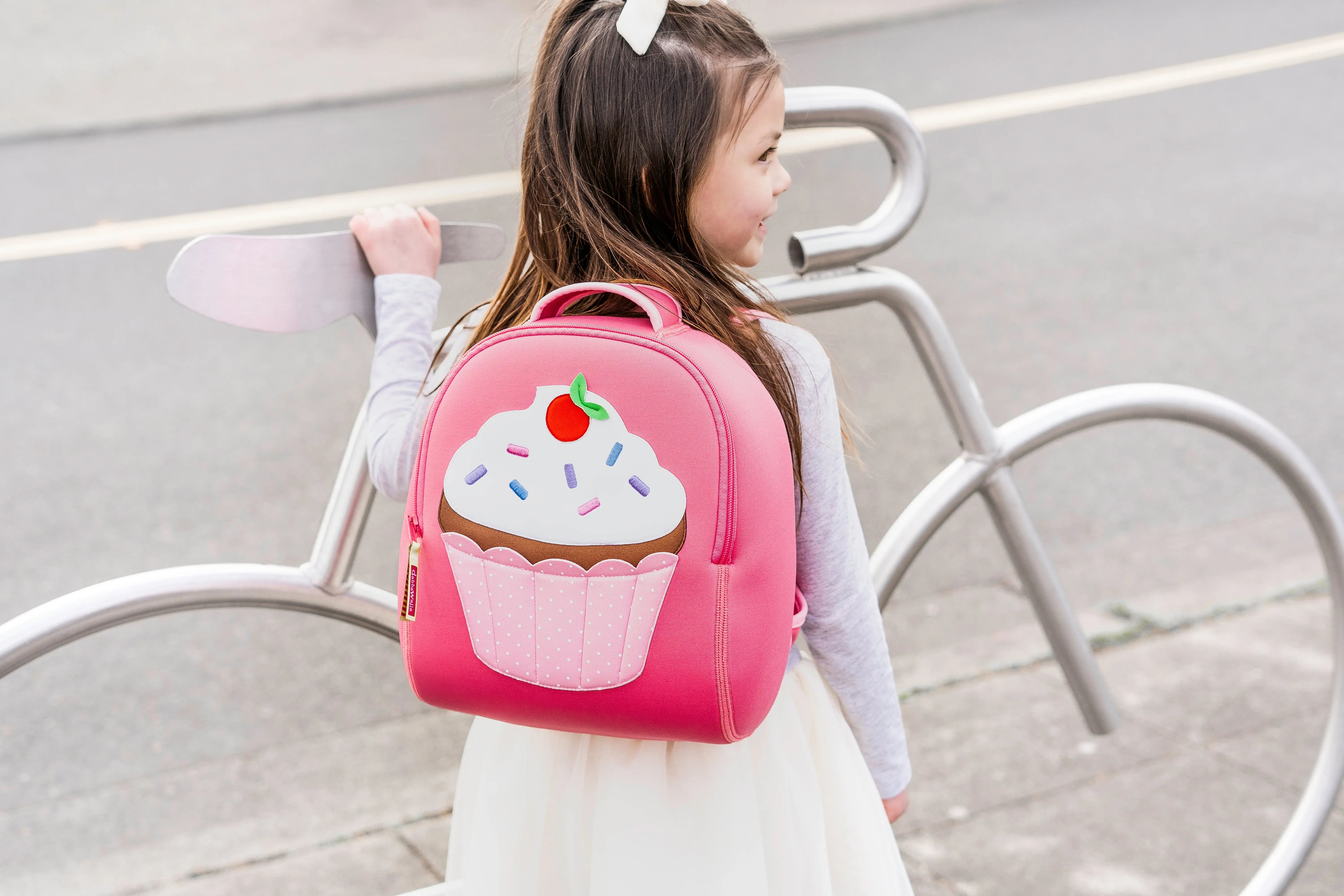 Cupcake Backpack, Pink, Size 3-6Y,Safety Harness, Kids Backpack Preschool Backpack Dabbawalla   