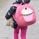 Cupcake Backpack, Pink, Size 3-6Y,Safety Harness, Kids Backpack Preschool Backpack Dabbawalla   