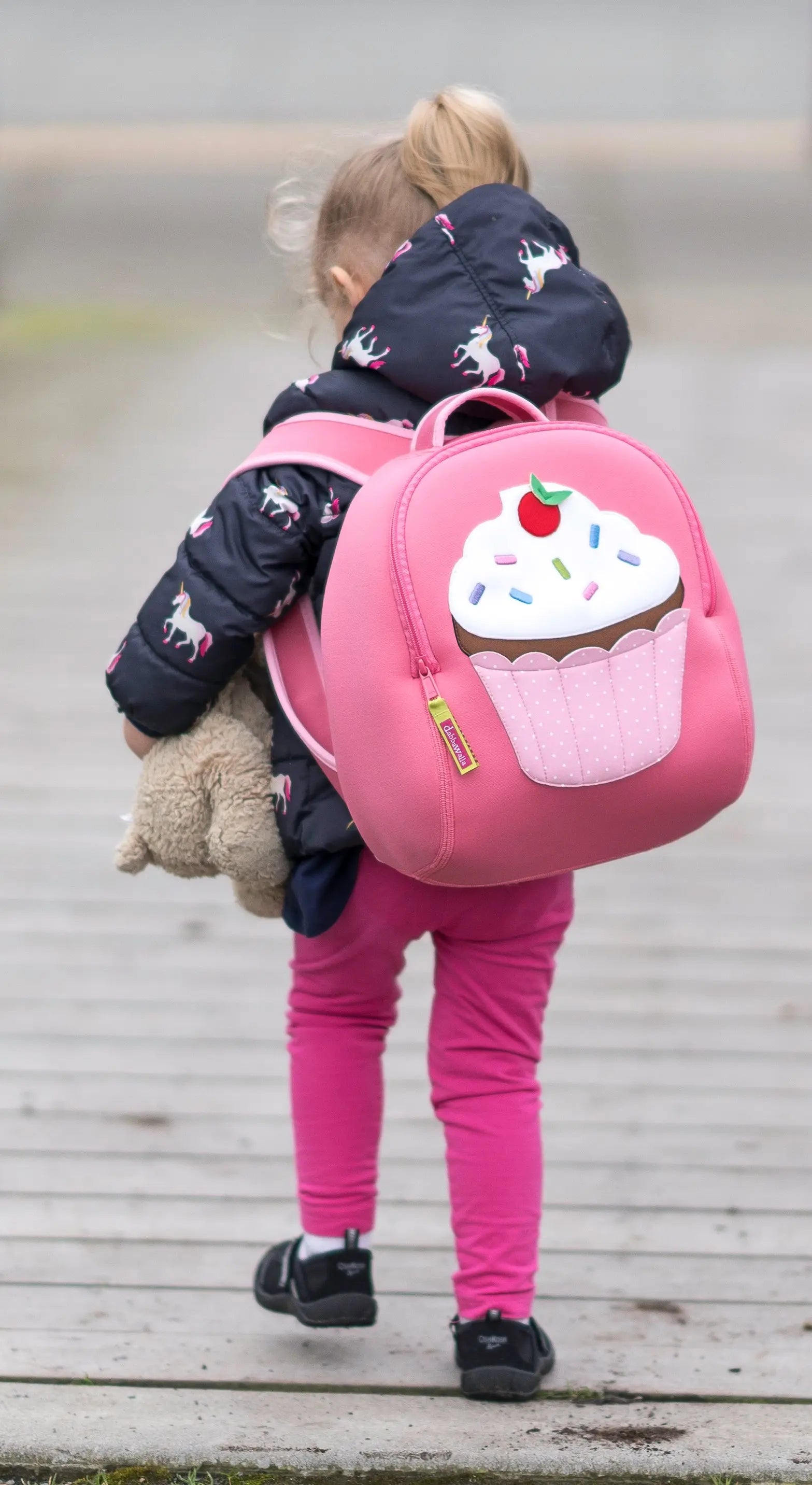 Cupcake Backpack, Pink, Size 3-6Y,Safety Harness, Kids Backpack Preschool Backpack Dabbawalla   