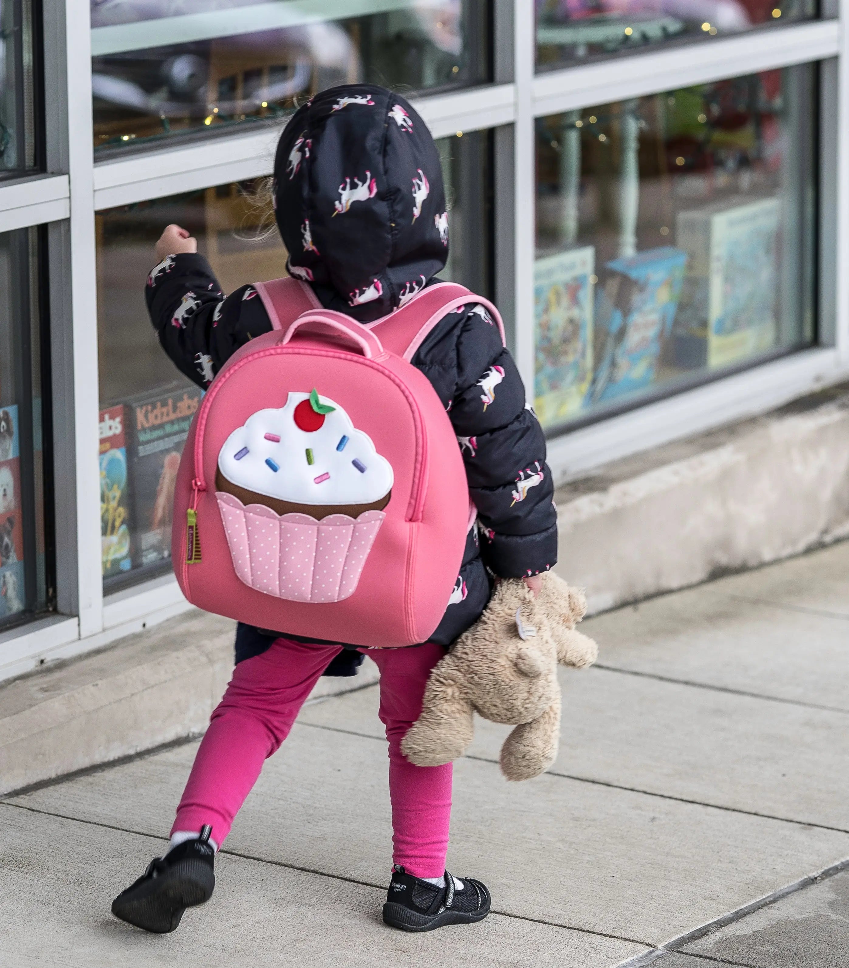 Cupcake Backpack, Pink, Size 3-6Y,Safety Harness, Kids Backpack Preschool Backpack Dabbawalla   