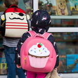 Cupcake Backpack, Pink, Size 3-6Y,Safety Harness, Kids Backpack Preschool Backpack Dabbawalla   