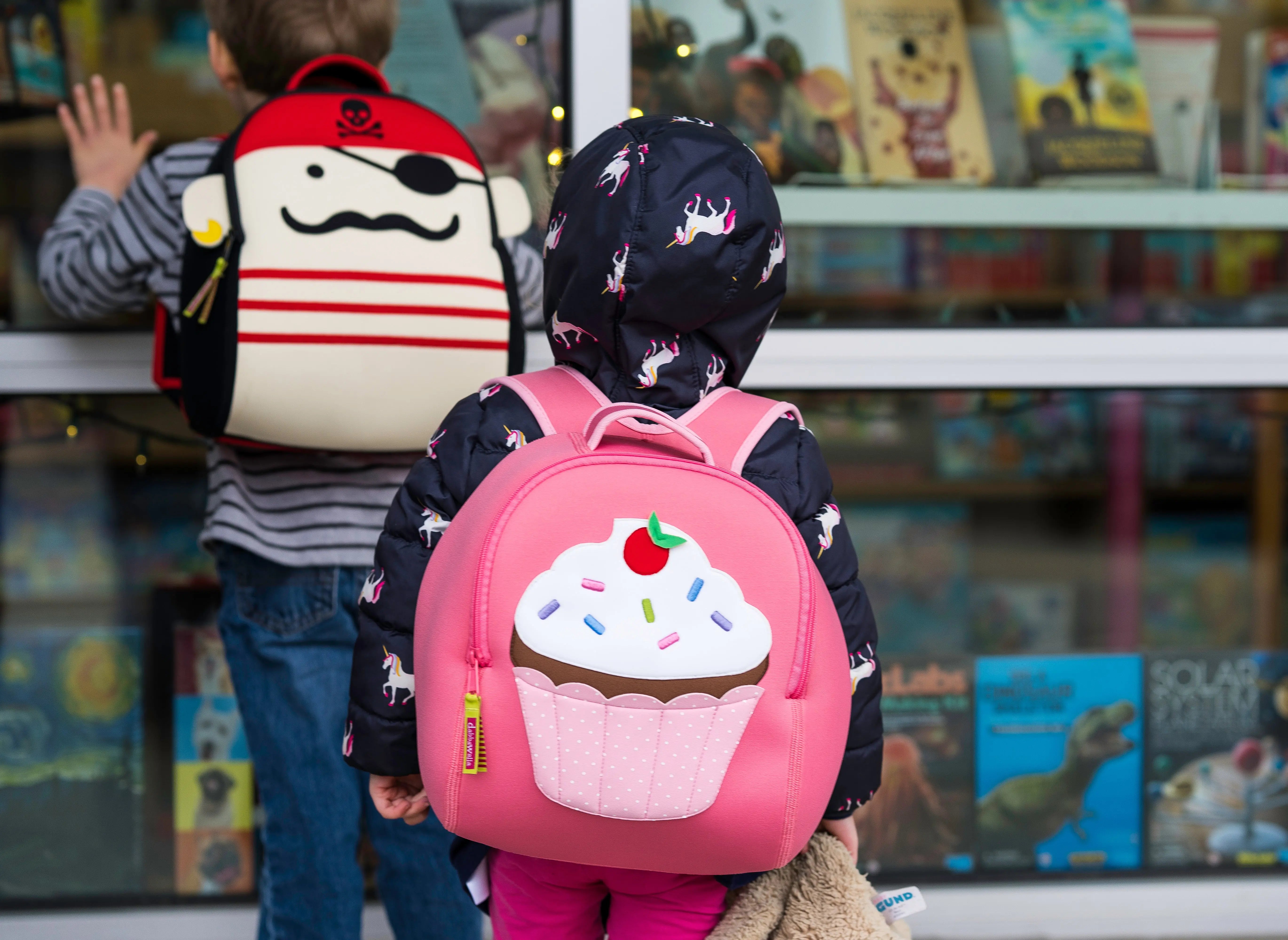 Cupcake Backpack, Pink, Size 3-6Y,Safety Harness, Kids Backpack Preschool Backpack Dabbawalla   