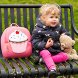 Cupcake Backpack, Pink, Size 3-6Y,Safety Harness, Kids Backpack Preschool Backpack Dabbawalla   