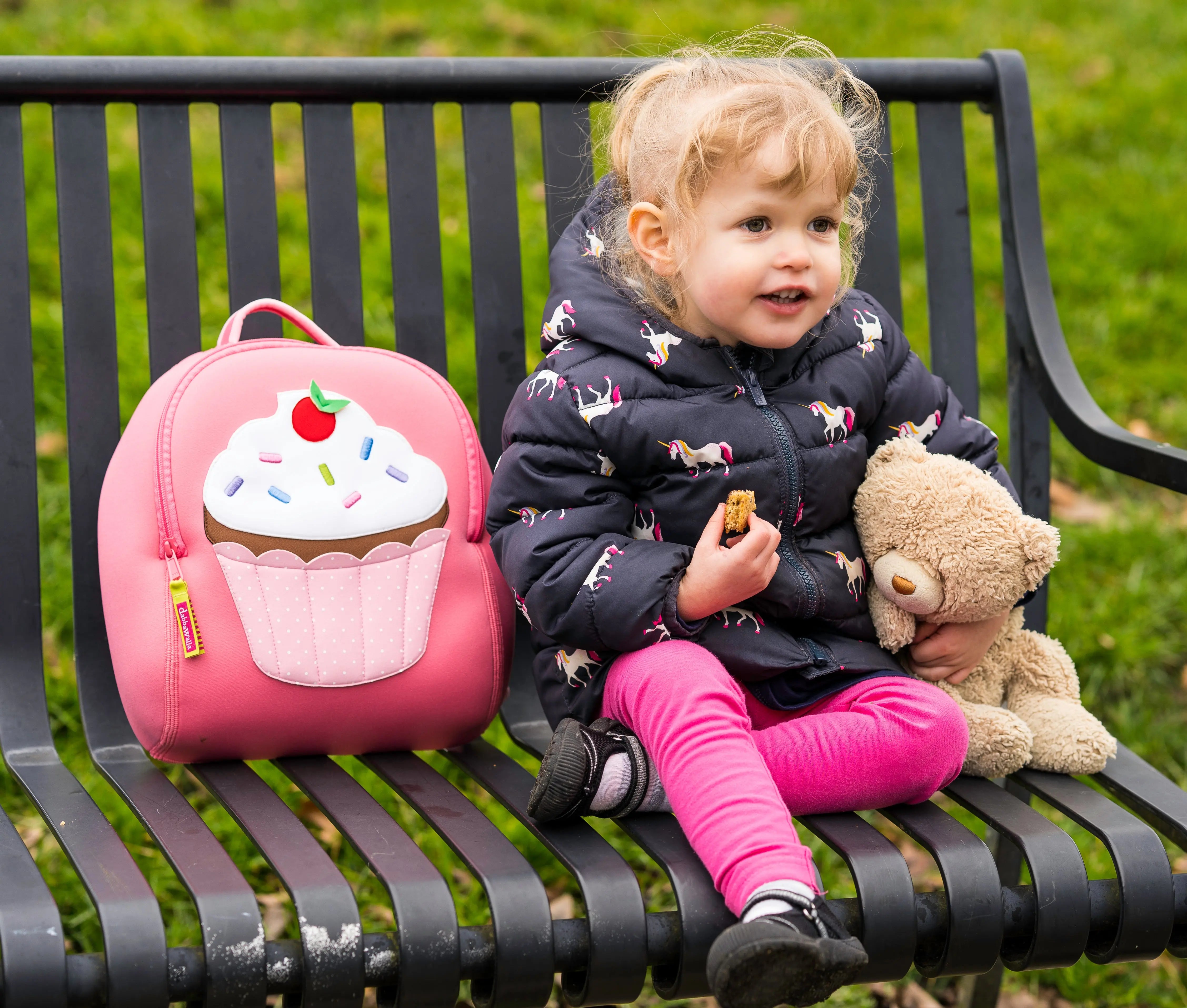 Cupcake Backpack, Pink, Size 3-6Y,Safety Harness, Kids Backpack Preschool Backpack Dabbawalla   