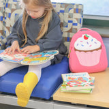 Cupcake Backpack, Pink, Size 3-6Y,Safety Harness, Kids Backpack Preschool Backpack Dabbawalla   