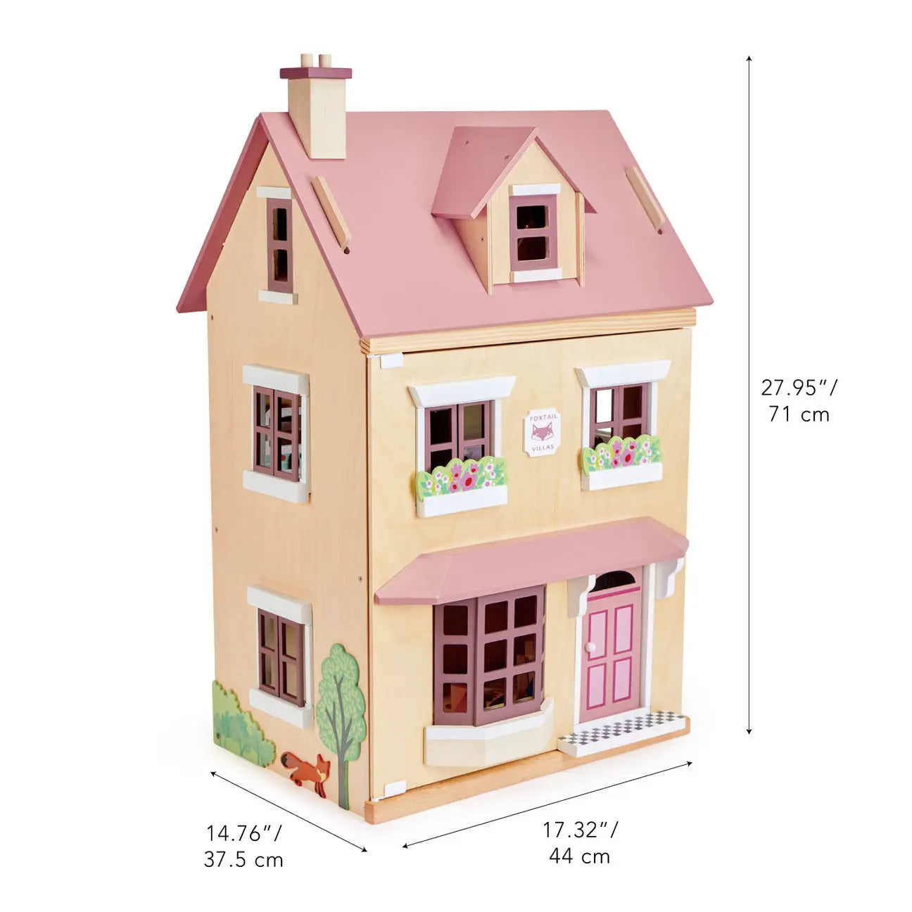 Foxtail Villa Town-Style Doll House - Pink Tender Leaf Toys