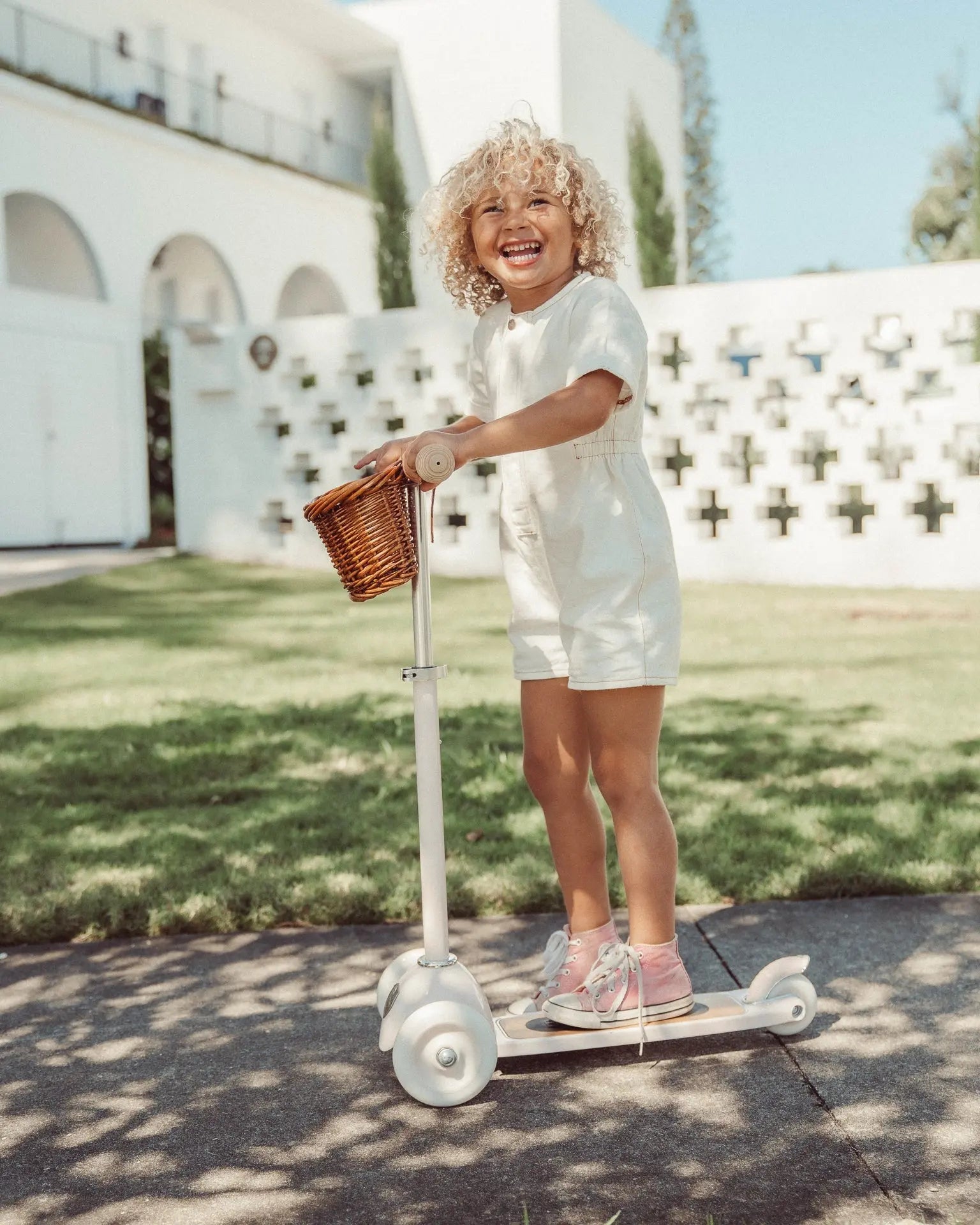 Kick Three Wheel Scooter - Cream  Banwood   