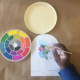 Watercolor Set in Wooden Box with Brush, Mixing Lid included. Perfect Gift for Artists  Fredericks and Mae   