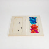 Backgammon Board Game, Multicolor Design, Complete Set with 30 Playing Pieces  Fredericks and Mae   