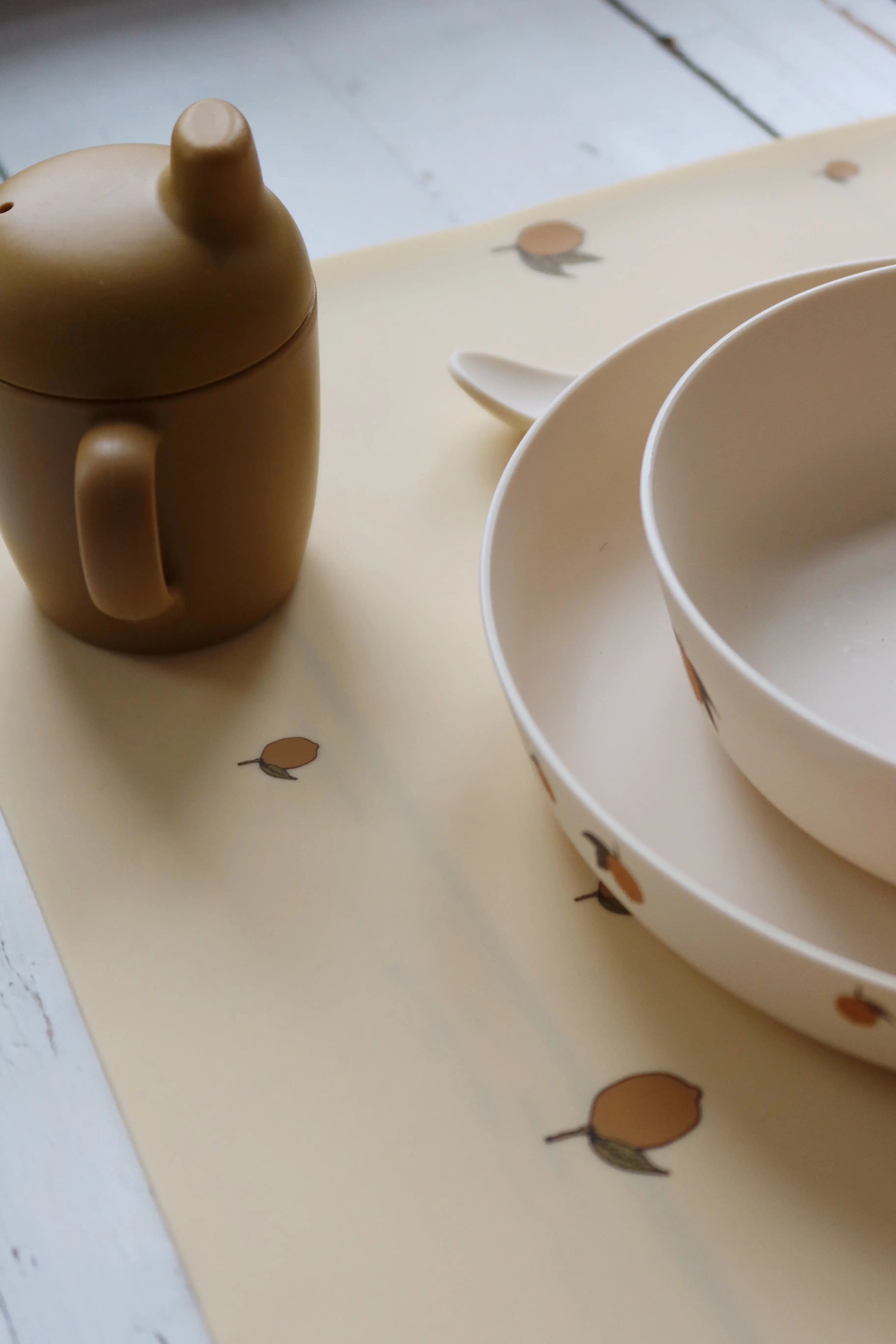 2 Pack Silicone Sippy Learning Cup - Lemon Konges Sløjd