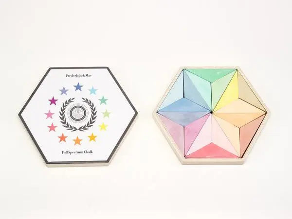 Colorful Chalk Set in Wooden Box, Endless Drawing Fun, 18 Pieces for Creative Kids  Fredericks and Mae   