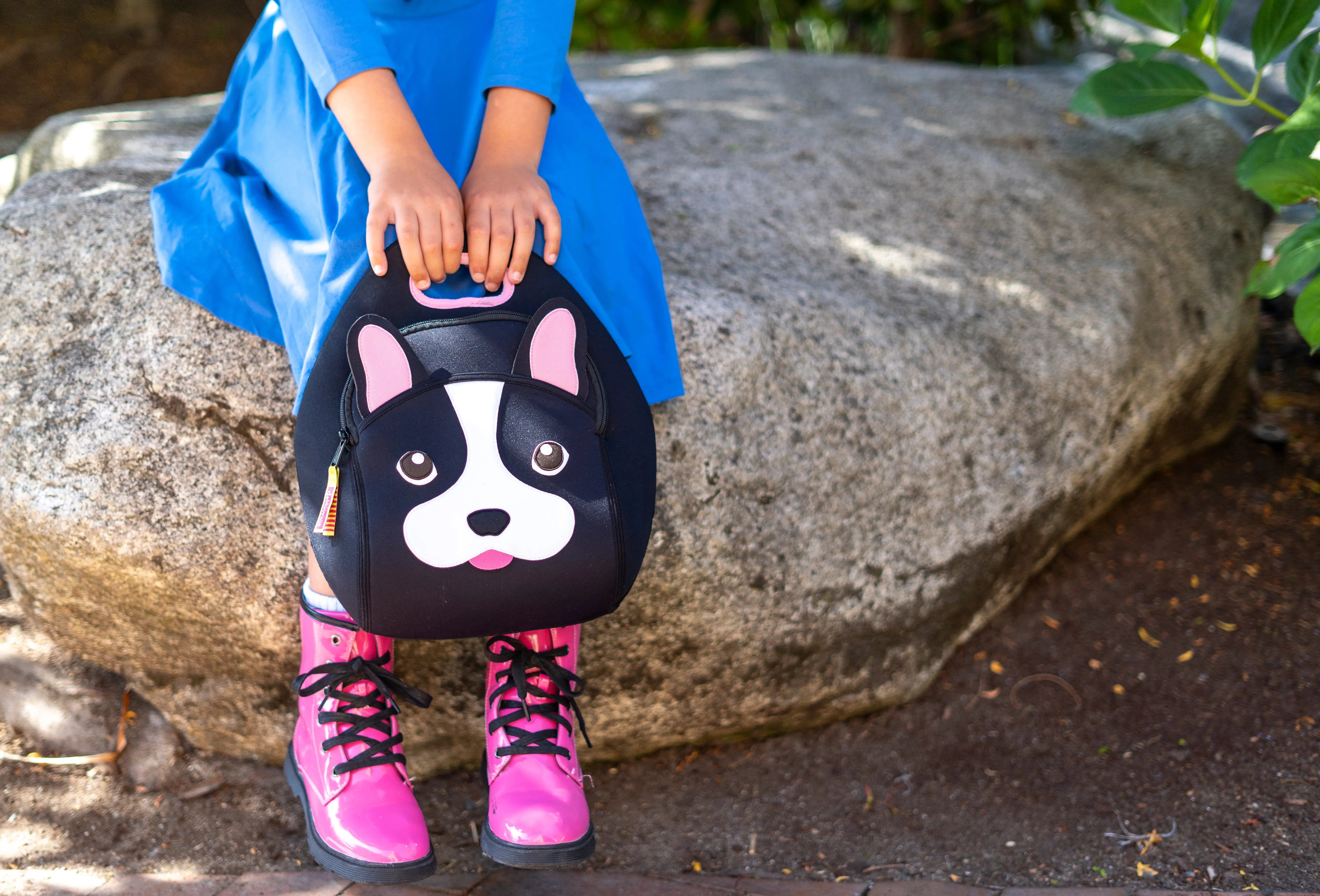 French Bulldog Lunch Bag - Black, Insulated Neoprene Lunch Tote Lunch Bag Dabbawalla   
