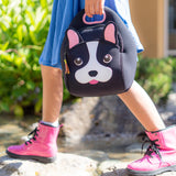 French Bulldog Lunch Bag - Black, Insulated Neoprene Lunch Tote Lunch Bag Dabbawalla   