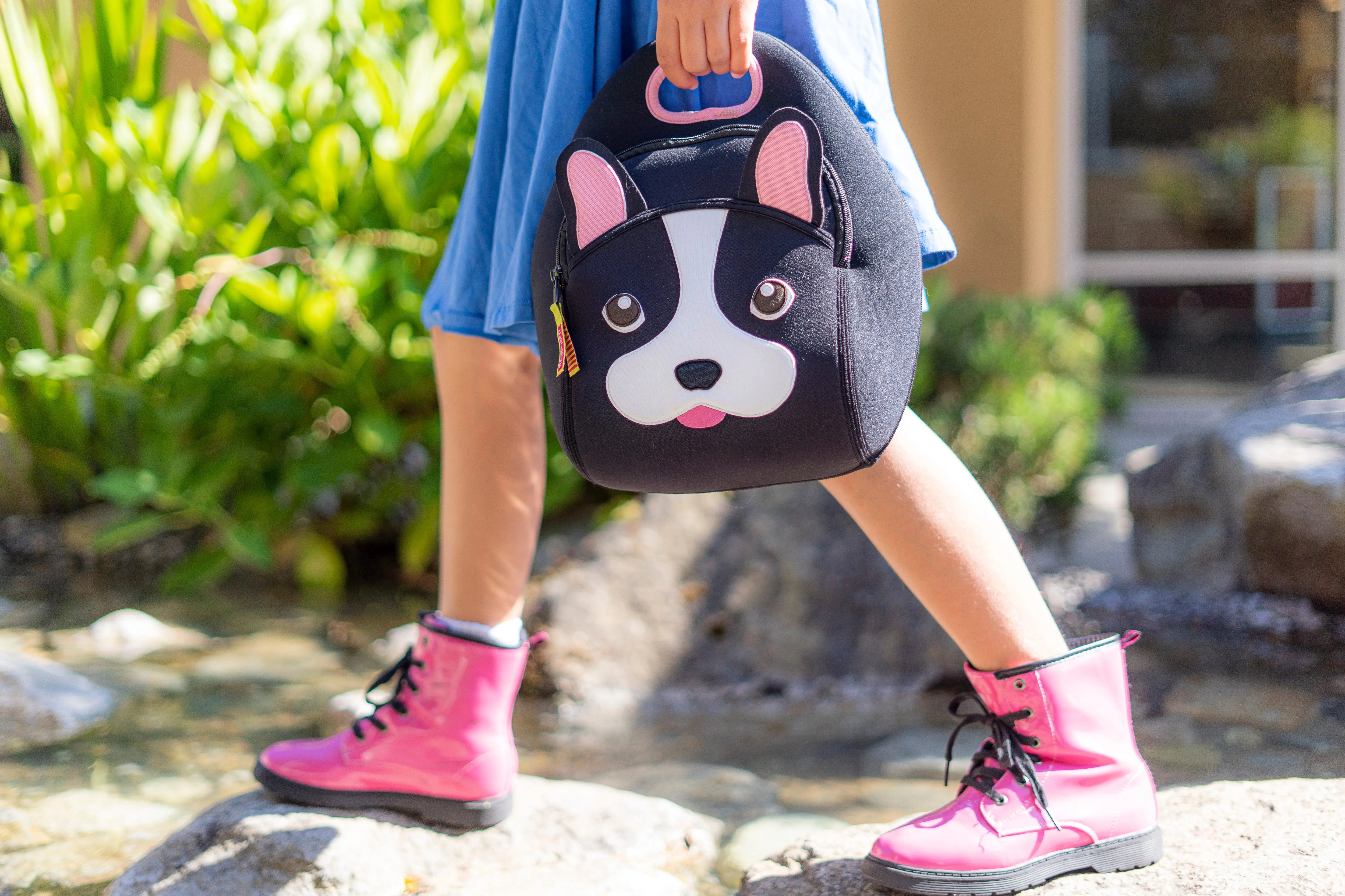 French Bulldog Lunch Bag - Black, Insulated Neoprene Lunch Tote Lunch Bag Dabbawalla   