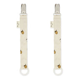 2 Pack Pacifier Strap  Konges Sløjd Lemon  