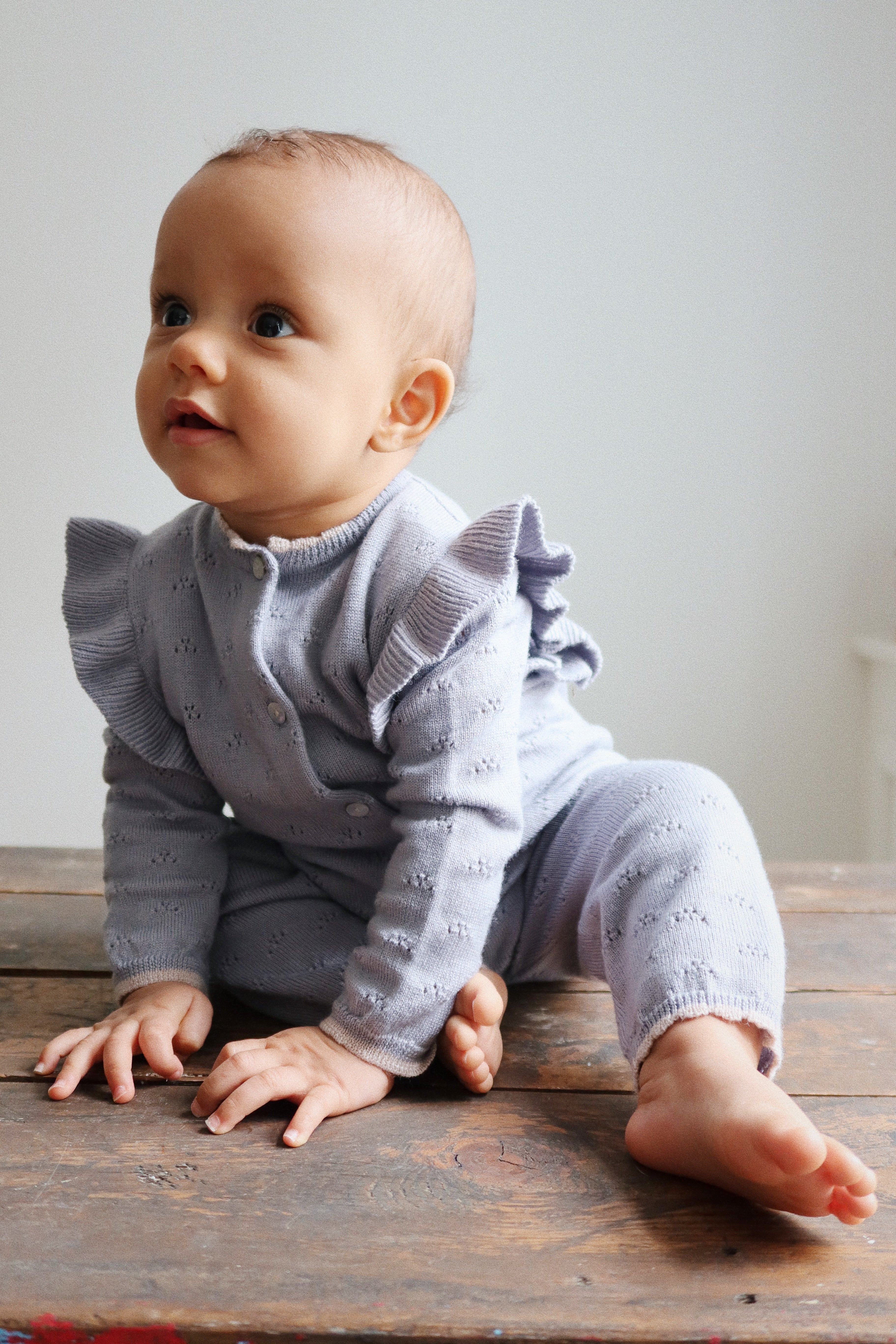 Valkan Pointelle Knit Onesie  Konges Sløjd   