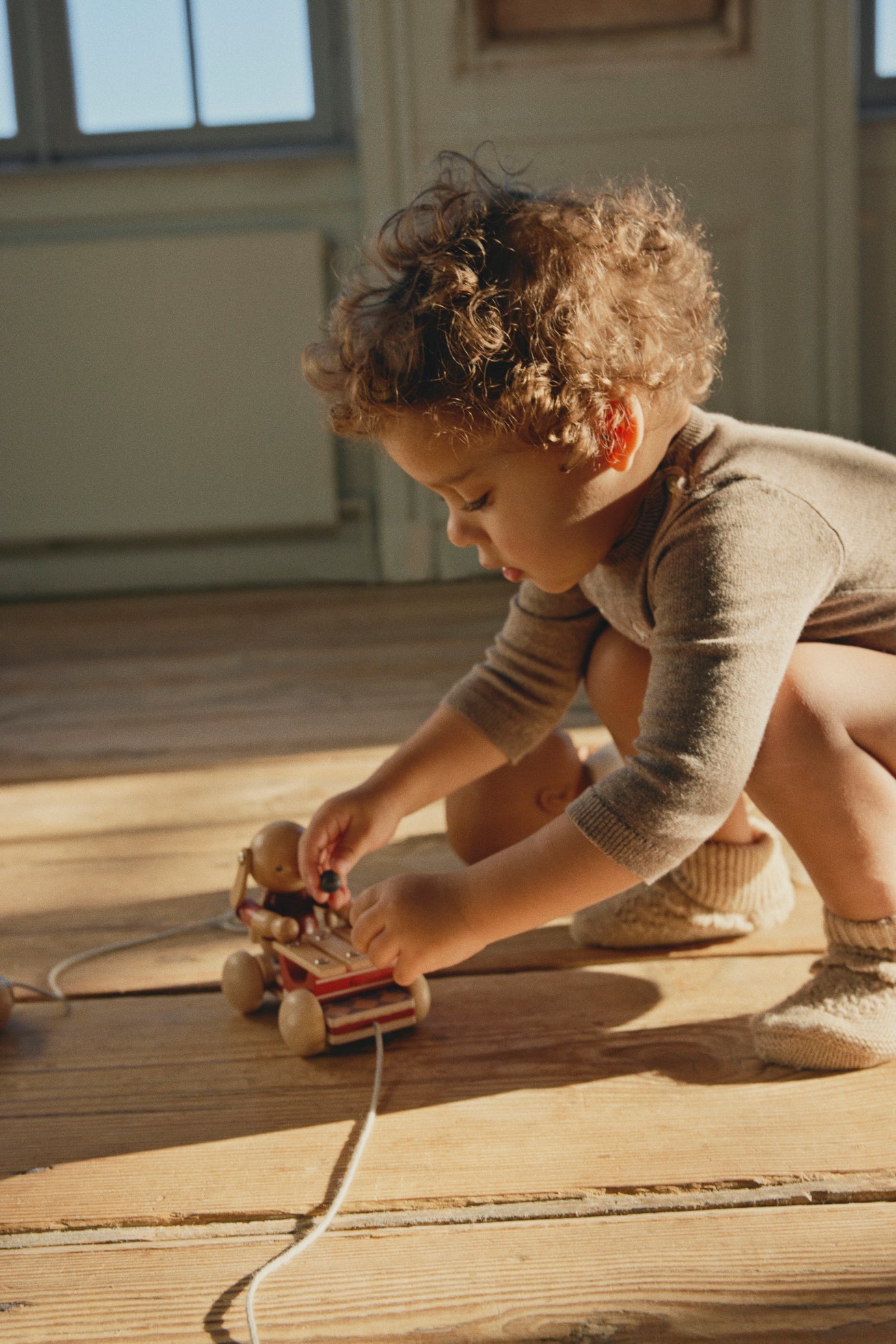 Wooden Bunny Music Pull Toy  Konges Sløjd   