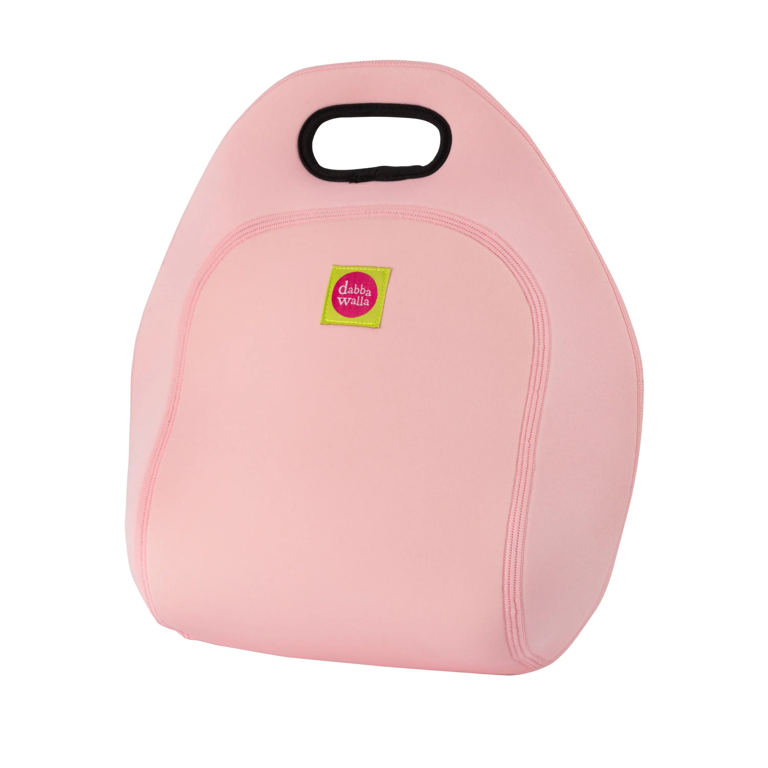 Miss Kitty Lunch Bag - Pink and Black, Insulated Neoprene Lunch Tote Lunch Bag Dabbawalla   