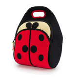Ladybug Lunch Bag - Red and Black, Insulated Neoprene Lunch Tote Lunch Bag Dabbawalla   