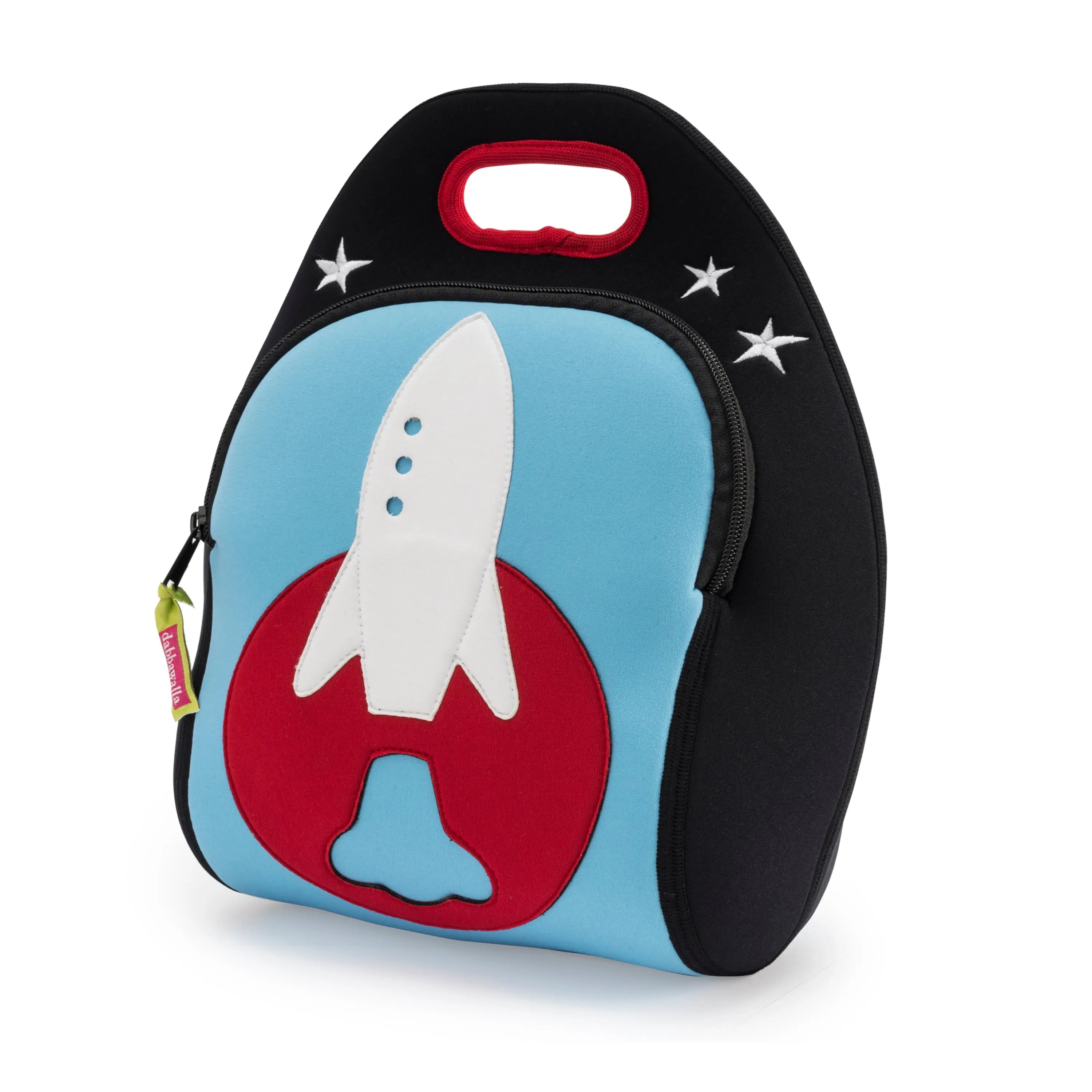 Space Rocket Lunch Bag - Blue and Red,Safety Harness, Kids Backpack Lunch Bag Dabbawalla   