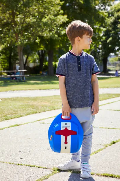 Airplane Lunch Bag - Blue, Insulated Neoprene Lunch Tote Lunch Bag Dabbawalla   