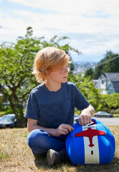 Airplane Lunch Bag - Blue, Insulated Neoprene Lunch Tote Lunch Bag Dabbawalla   