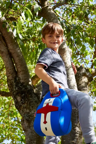 Airplane Lunch Bag - Blue, Insulated Neoprene Lunch Tote Lunch Bag Dabbawalla   