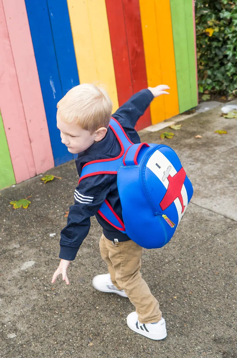 Airplane Backpack, Blue, Size 3-6Y,Safety Harness, Kids Backpack, Airplane Bag Preschool Backpack Dabbawalla   