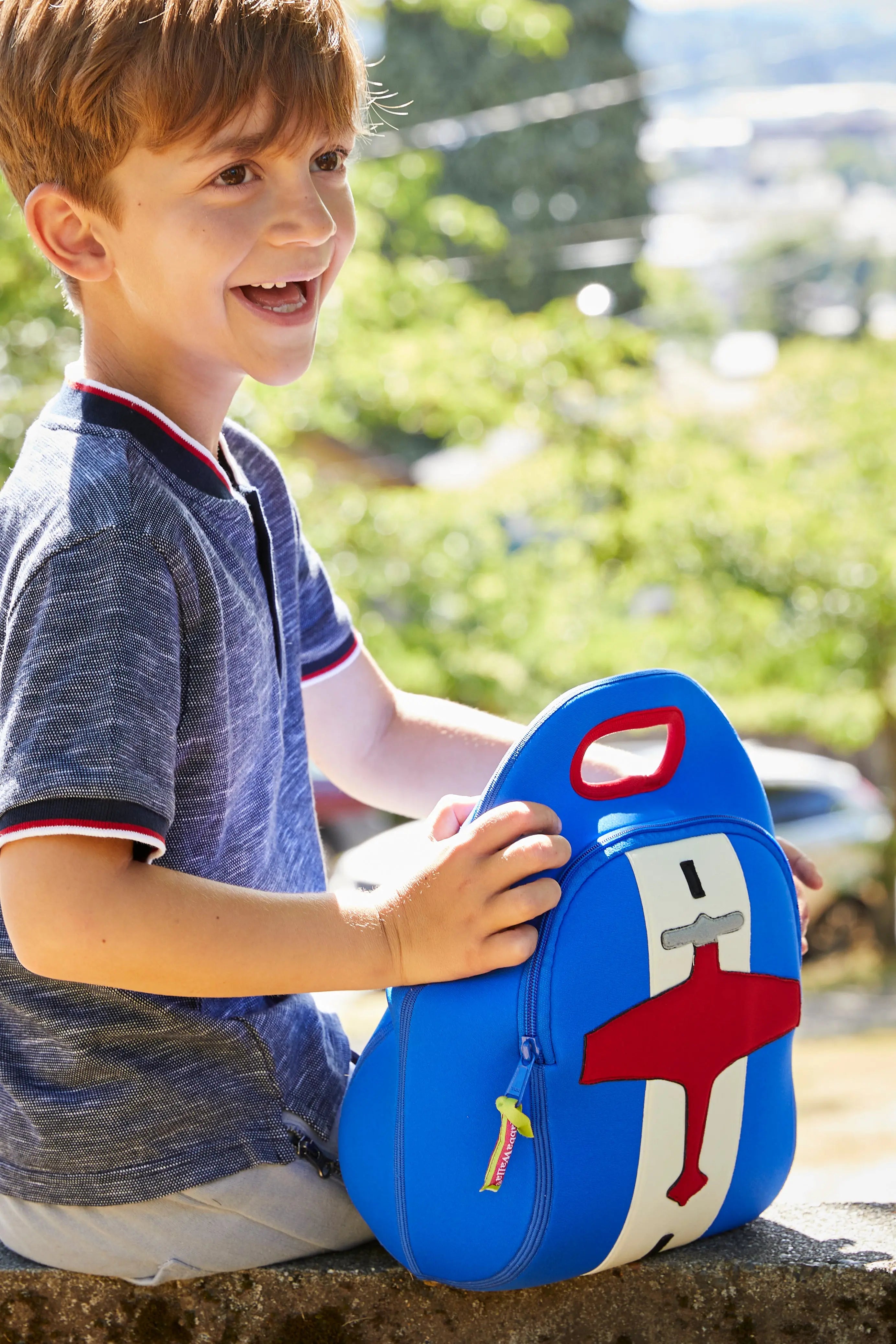 Airplane Lunch Bag - Blue, Insulated Neoprene Lunch Tote Lunch Bag Dabbawalla   