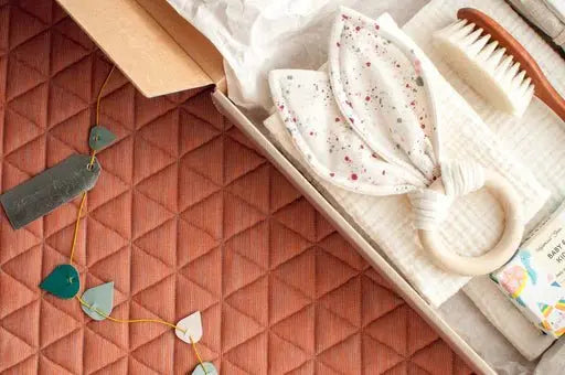 The Newborn Edition - Mini Mat, Soft Towel Set, Bunny Ears - Baby Gift Box  an.nur   