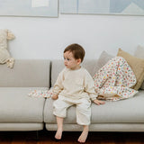 Muslin Blanket- Picnic Compact Roll-Up Design, Pad, Blanket, and Pillow in One  Bloomere   