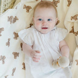 Muslin Teddy Bear Blanket, Soft and Cozy Baby Blanket, Heat Retention and Absorption  Bloomere   