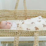 Muslin Teddy Bear Blanket, Soft and Cozy Baby Blanket, Heat Retention and Absorption  Bloomere   