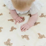 Muslin Teddy Bear Blanket, Soft and Cozy Baby Blanket, Heat Retention and Absorption  Bloomere   